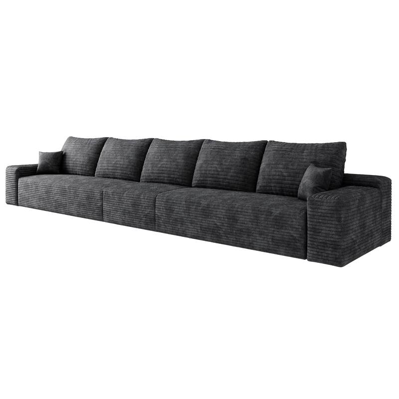 168" Cloud Sectional Couch with Deep Seat, No Assembly Required