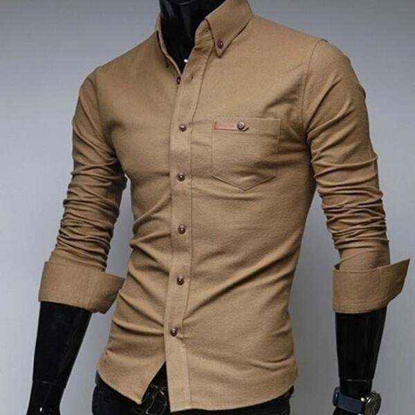 Shop Hot Autumn Fashion Men S Leisure Dress Shirt Free Shipping