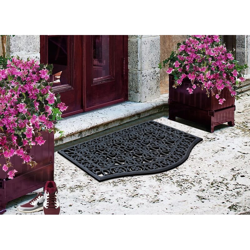 A1HC Large Outdoor Floor Door Mat, Natural Rubber Grill Drainable Design & Anti Fatigue 24"x39" for Indoor Outdoor Use