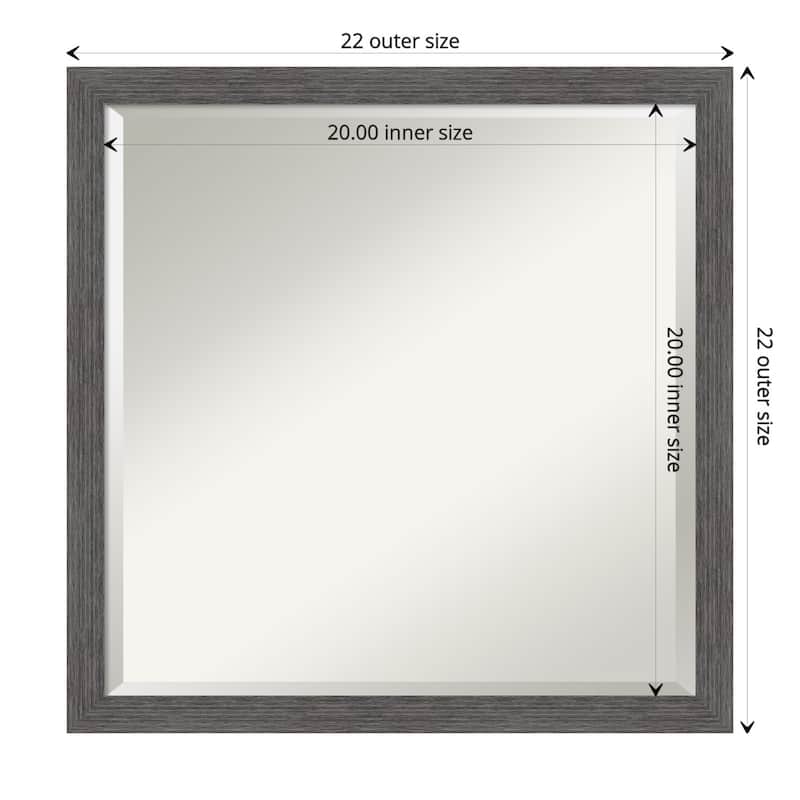 Beveled Bathroom Wall Mirror - Pinstripe Frame