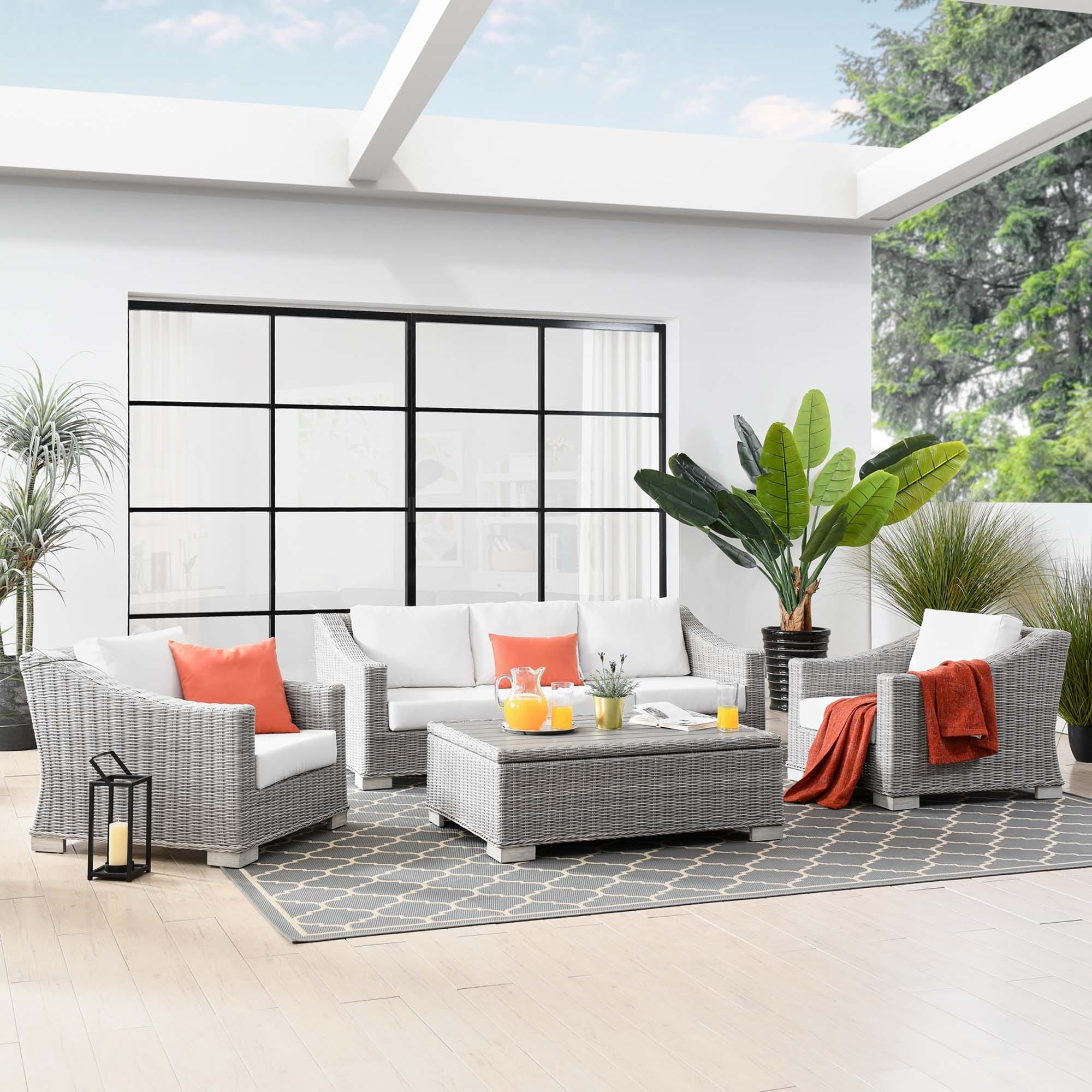 Kordell 9 shop piece rattan sectional