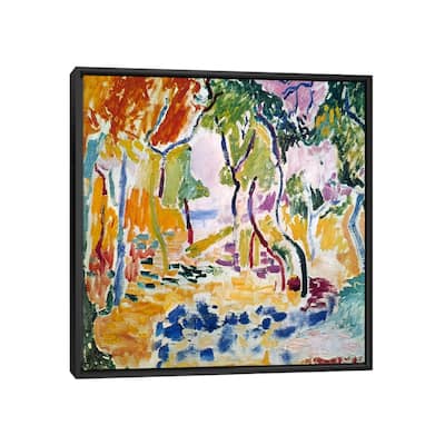 iCanvas "Landscape near Collioure (Study for Le Bonheur de Vivre), 1905" by Henri Matisse Framed Canvas Print