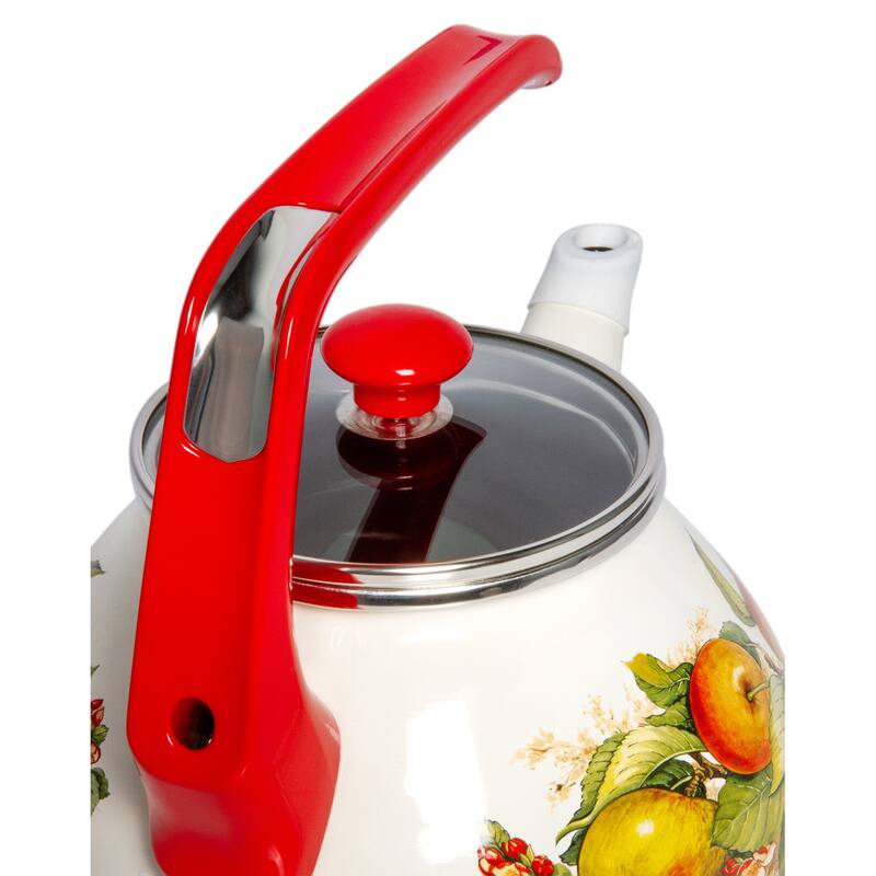 STP Goods 2.3Qt Apples Enamel Kettle - 2.3 Qt