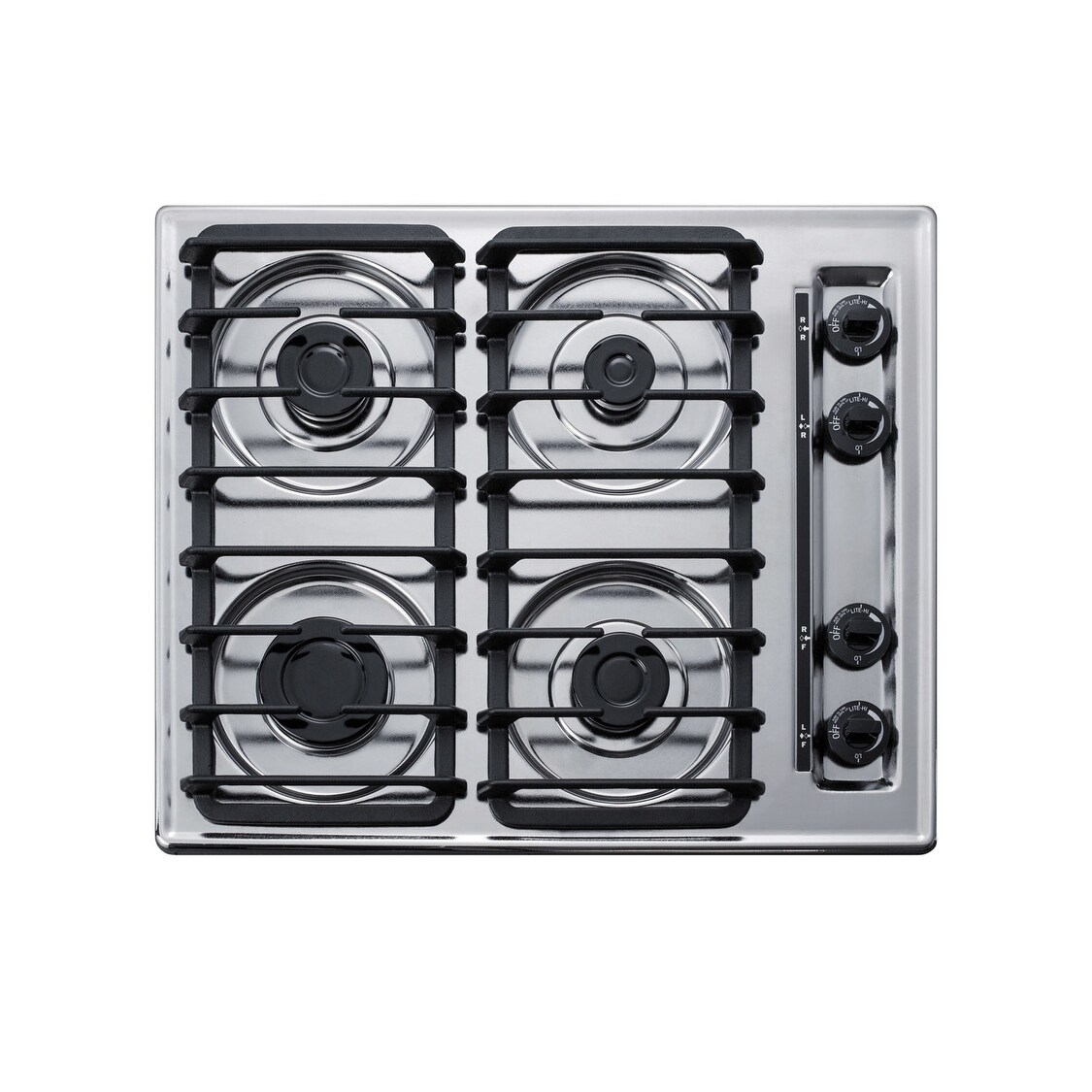 Shop Summit Ztl033s 24 Wide 4 Burner Gas Cooktop Chrome Free