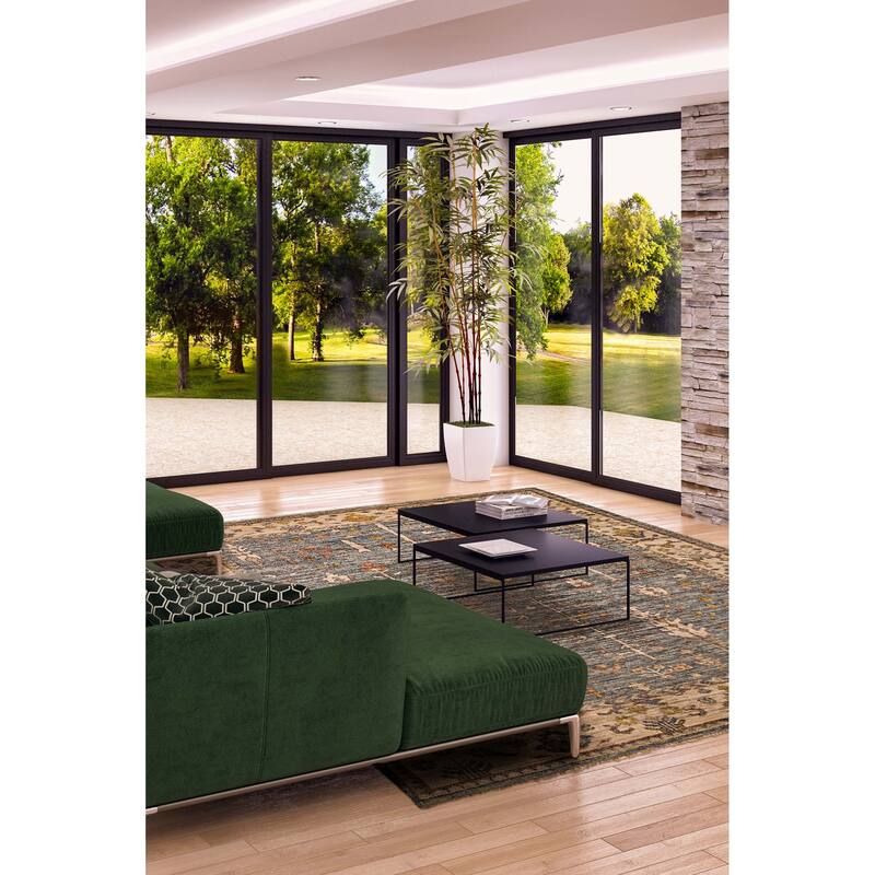 ECARPETGALLERY Hand-knotted Jules Serapi Light Denim Blue Wool Rug - 8'11 x 11'8