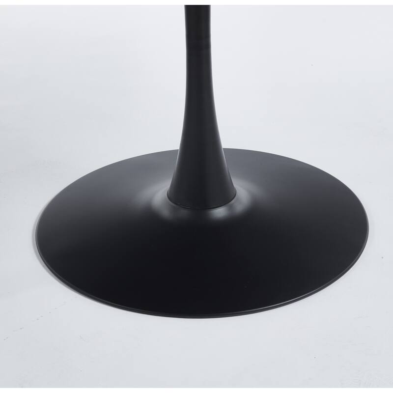 42.1" Tulip Table Mid-century Dining Table for 4-6 people With Round Mdf Table Top, Pedestal Dining Table