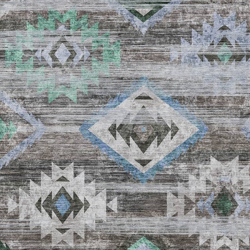 HomeRoots Southwestern Transitional Rectangle Outdoor Rug