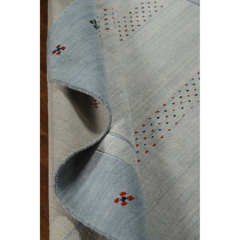 Hand Knotted Oriental 100% Wool Carpet Tribal Tribal Beige & Ivories Gabbeh Area Rug - 7' 6'' X 5' 3''