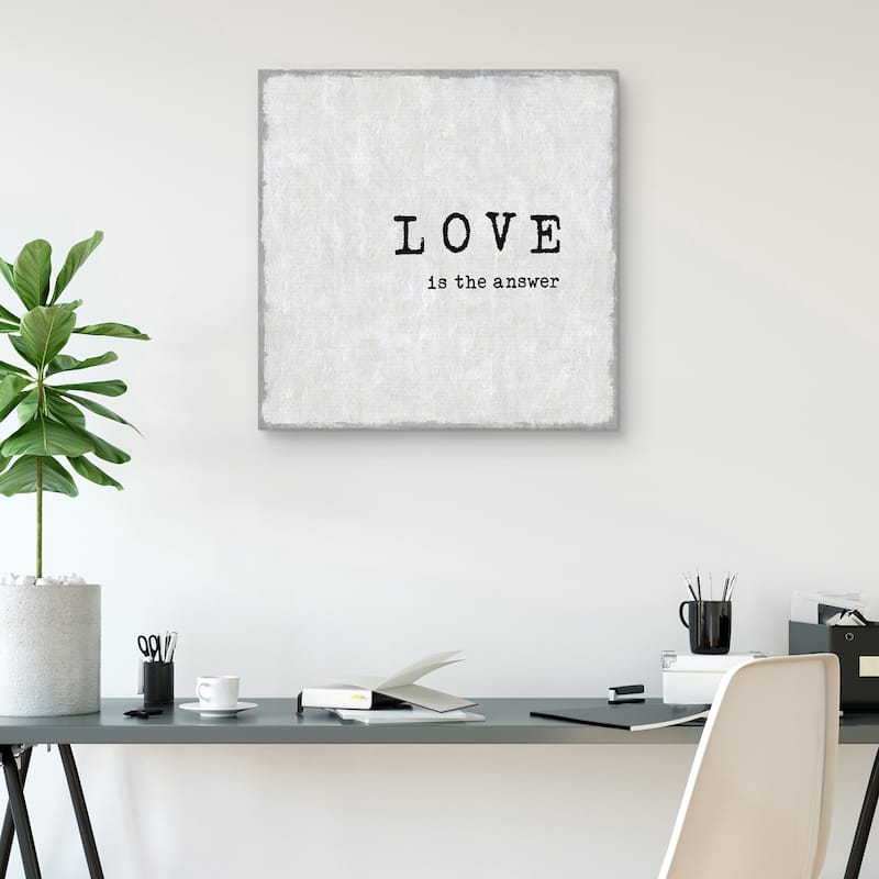 Love is the Answer by Jamie MacDowell Canvas Art Print