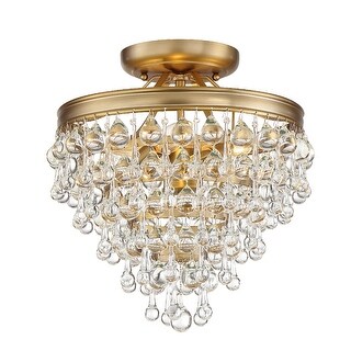 Calypso 3 Light Vibrant Gold Ceiling Mount