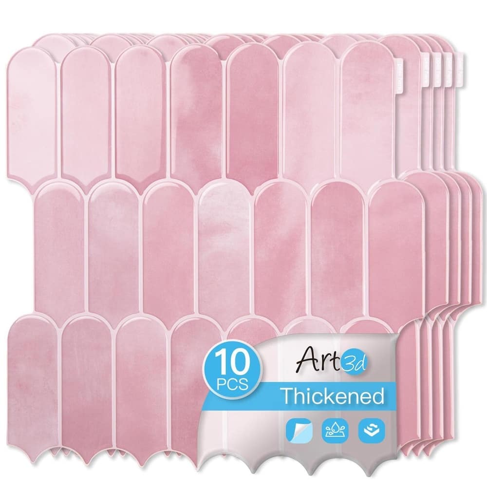 Art3d 10pcs Peel and Stick Backsplash Thickened Tiles, 12''x12'', Cover 10 Sq.Ft. - N/A