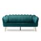 Reitz Glam Velvet Shell Sofa by Christopher Knight Home - 76.25" L x 29.25" W x 33.50" H
