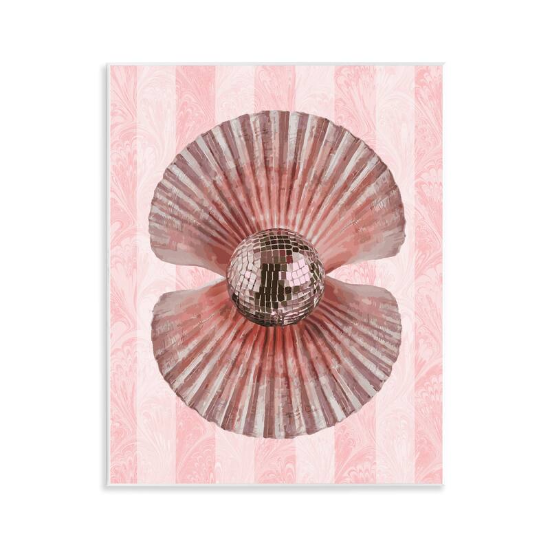 Stupell Disco Pearl in Clam Shell Wall Plaque Art Design By Lil' Rue - 11 x 14