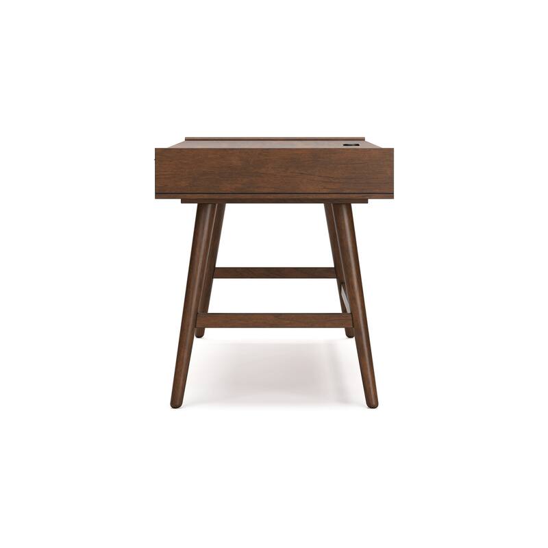 Jeyn Home Office Desk, 60 Rectangular Top w 3 Drawers, Natural Brown