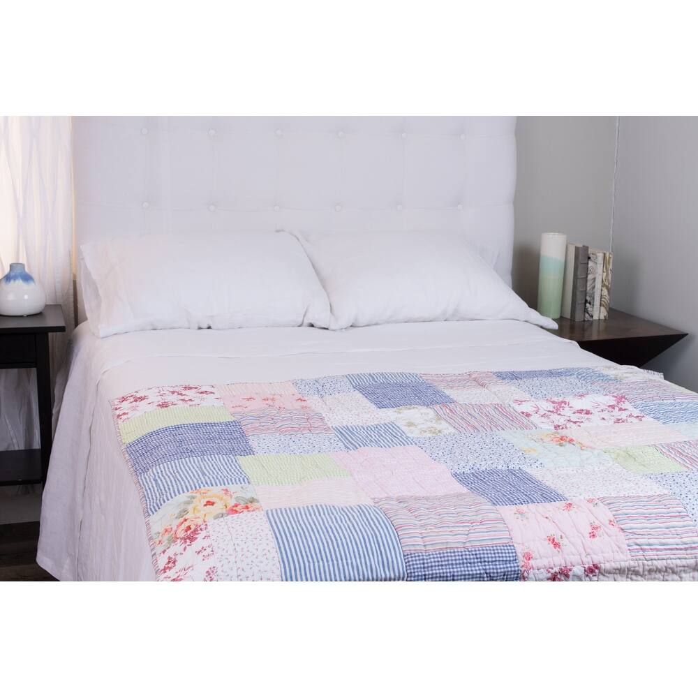 Leticia Multicolor Cotton Patchwork Throw