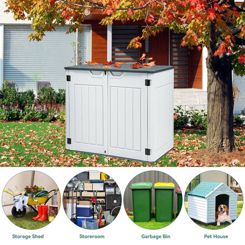 Moasis 4.45 ft. W x 2.75 ft. D Resin Horizontal Storage Shed
