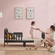 preview thumbnail 16 of 44, Costway Kids Toddler Wood Bed Bedroom Furniture w/ Guardrails - See Details