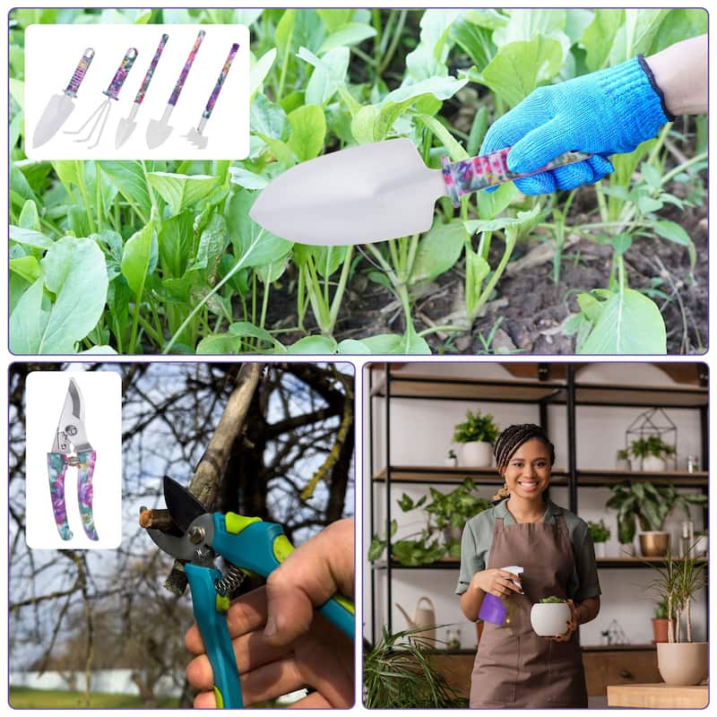 1 Set Garden Tool Set 10 Pieces Plastic Kits for Gardening