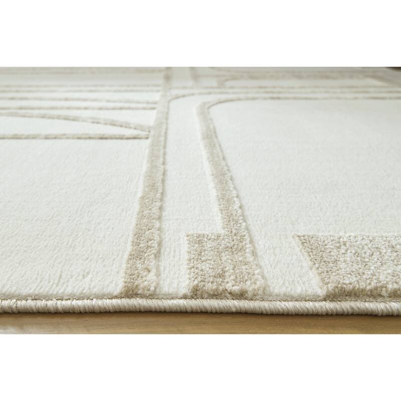 Signature Design by Ashley Farongrove Beige/White Area Rug