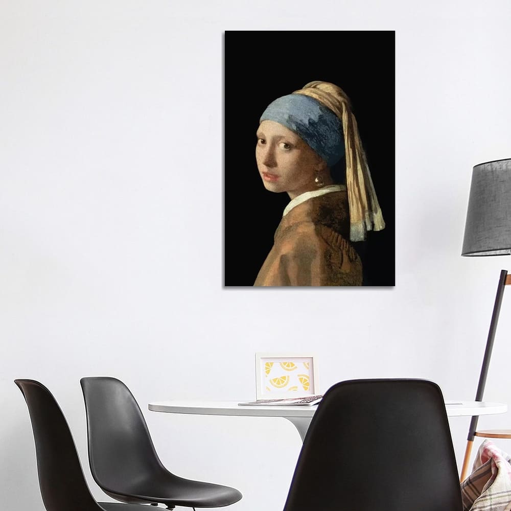 iCanvas "Girl with a Pearl Earring, c.1665-6 " by Johannes Vermeer Canvas Print
