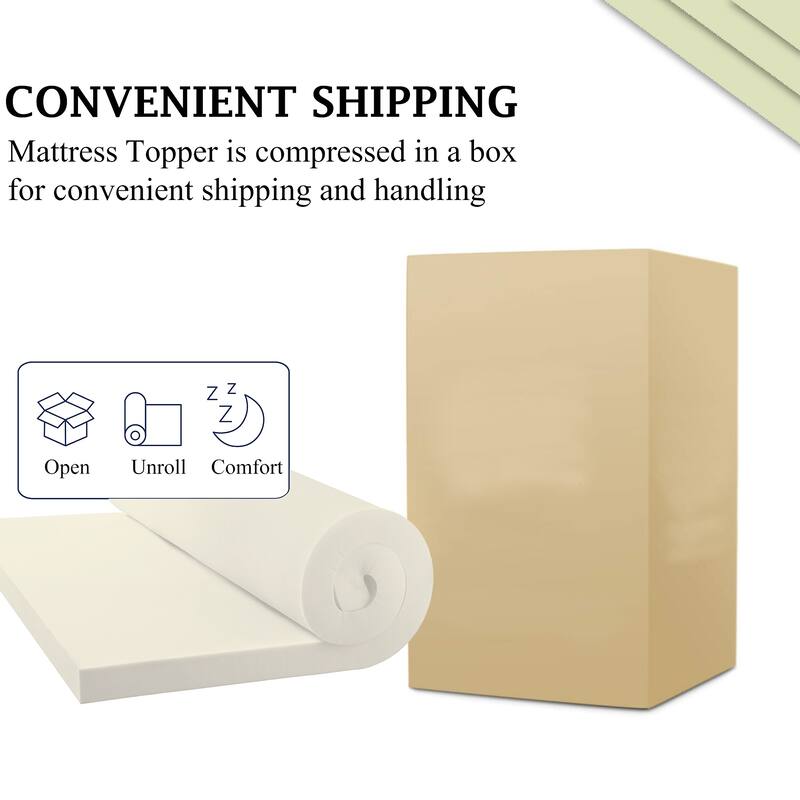 ONETAN 2-Inch Foam Mattress Toppers, Add Comfort To Mattress - N/A