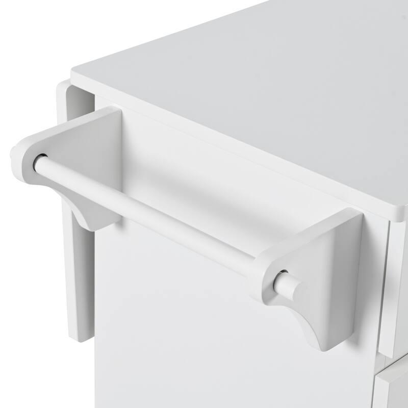 MDF Kitchen Cart with Towel Rack and Spice Rack and Drawer