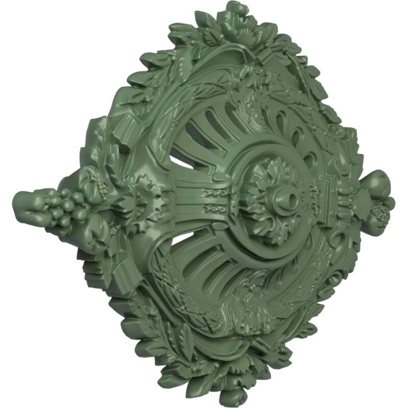 35 7/8"W x 22 1/2"H x 4 3/8"P Antonio Ceiling Medallion