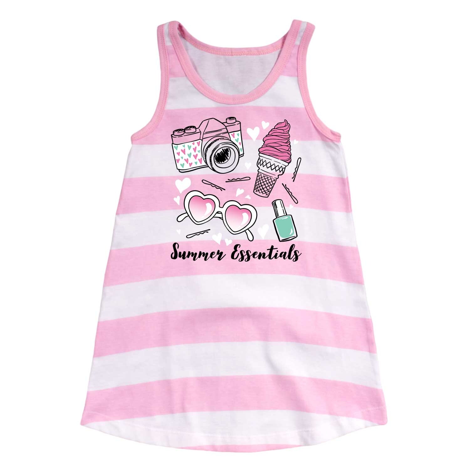 Shop Summer Essentials Girls Toddler A Line Dress Pink White