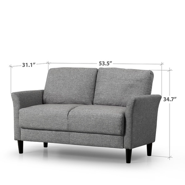 Priage by ZINUS Soft Grey Upholstered Loveseat