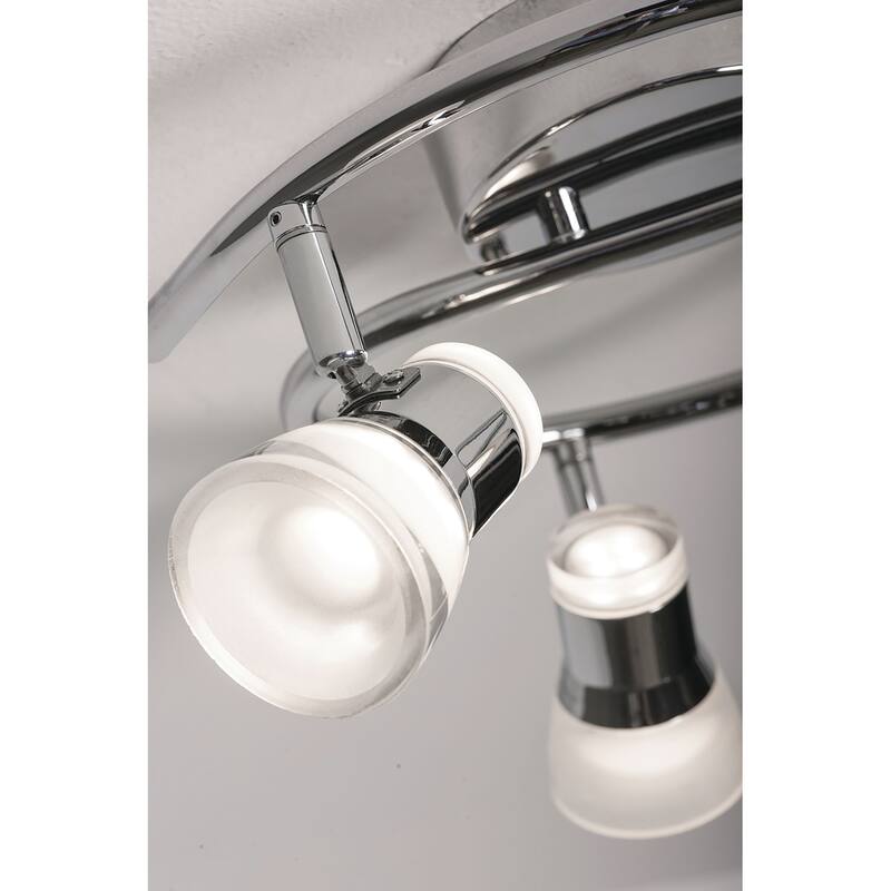 Gage 3-light Polished Chrome LED Fixed Rail