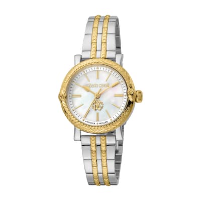 Roberto Cavalli by Franck Muller Women RV1L193M0081 Swiss Quartz Watch - Two-Tone