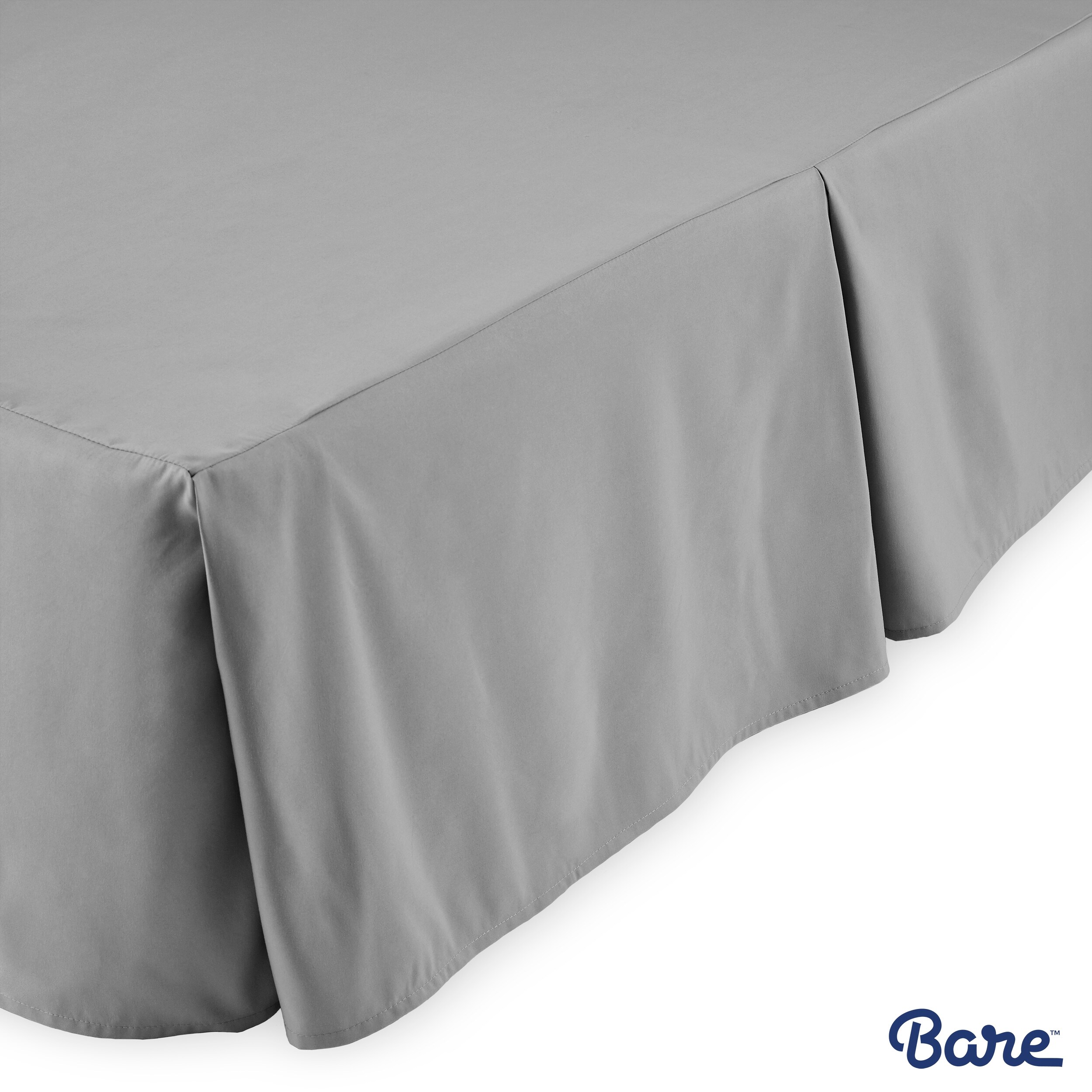 Bare Home 15 Inch Drop Brushed Microfiber Bed Skirt Pleated Dust Ruffle Overstock 20010196