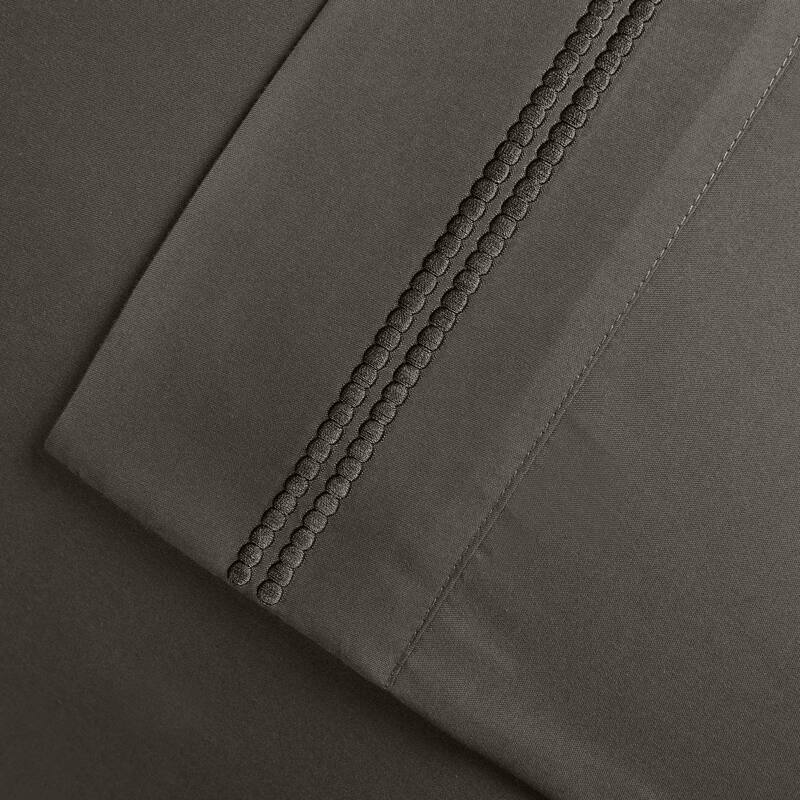 Superior Wrinkle Resistant Embroidered Microfiber Bed Sheet Set