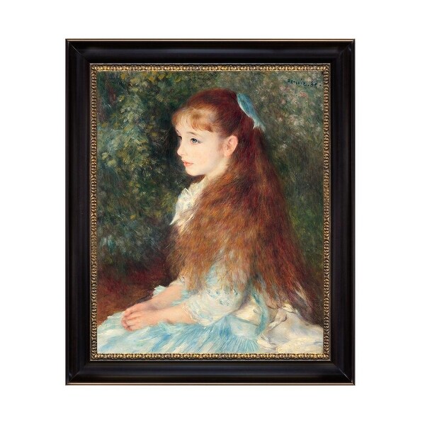 Portrait Of Mademoiselle Irene Cahen D Anvers By Pierre Auguste Renoir 1880 Black Frame Print On Canvas Art 28 In X 34 In On Sale Overstock 30288405