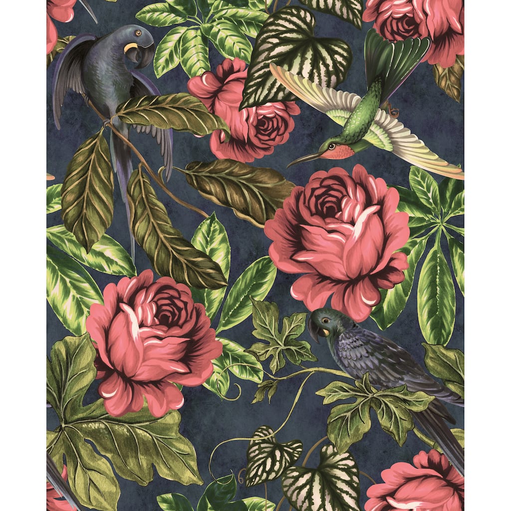 Vintage Floral Pattern Removable Wallpaper - 10'ft H x 24''inch W