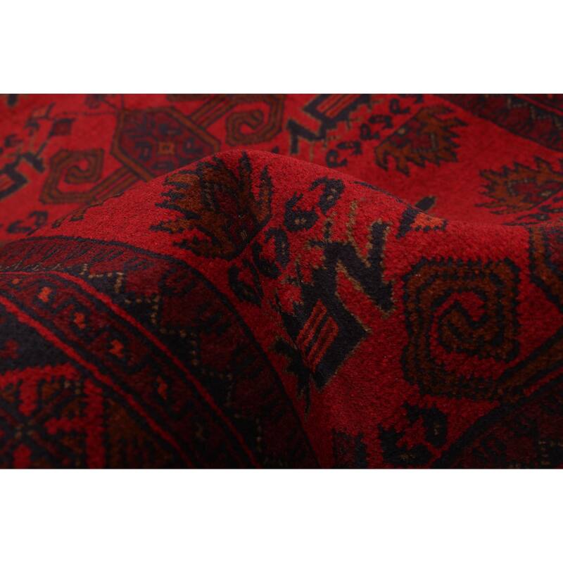 ECARPETGALLERY Hand-knotted Finest Khal Mohammadi Red Wool Rug - 2'9 x 9'5