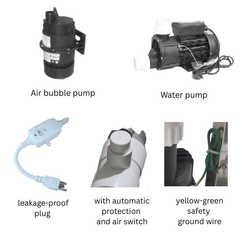 67" Whirlpool Air Bath Tub, Adjustable-Speed Blower with Air Control Switch