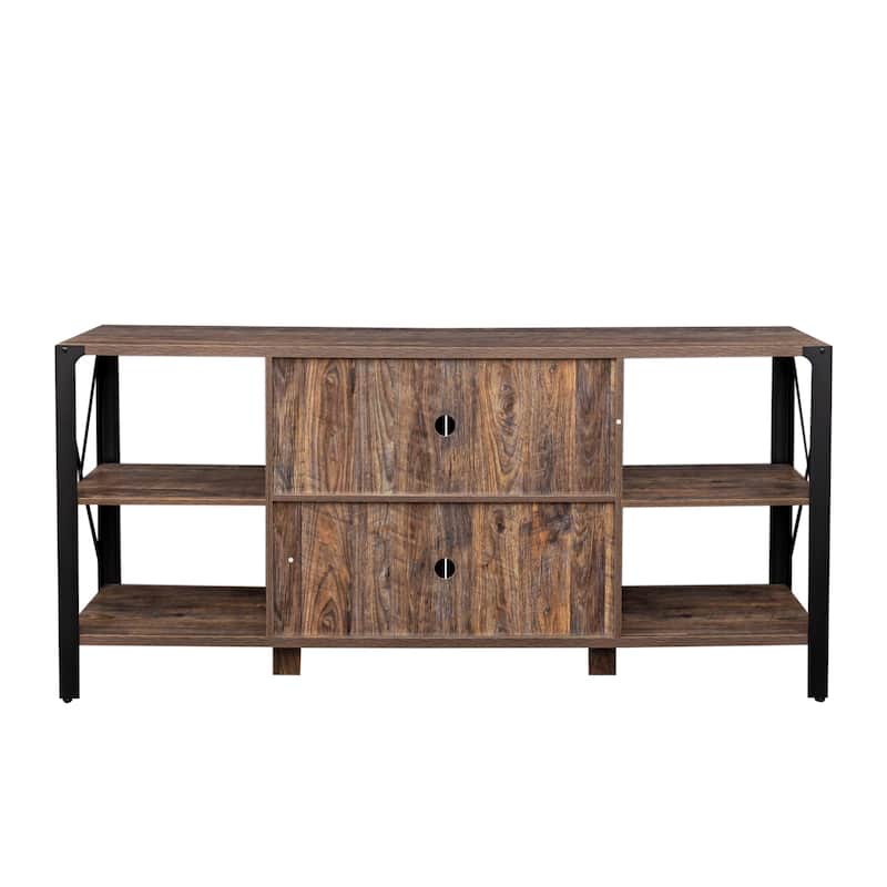 Farmhouse Style 70.87" TV Stand with Open Storage Design for TVs Up to 70"