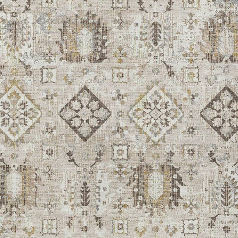 HomeRoots Floral Medallion Traditional Rectangle Outdoor Rug