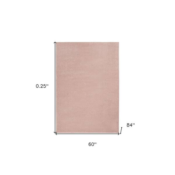 5' X 7' Pink Non Skid Indoor Outdoor Area Rug - 6' x 7' - Bed Bath ...