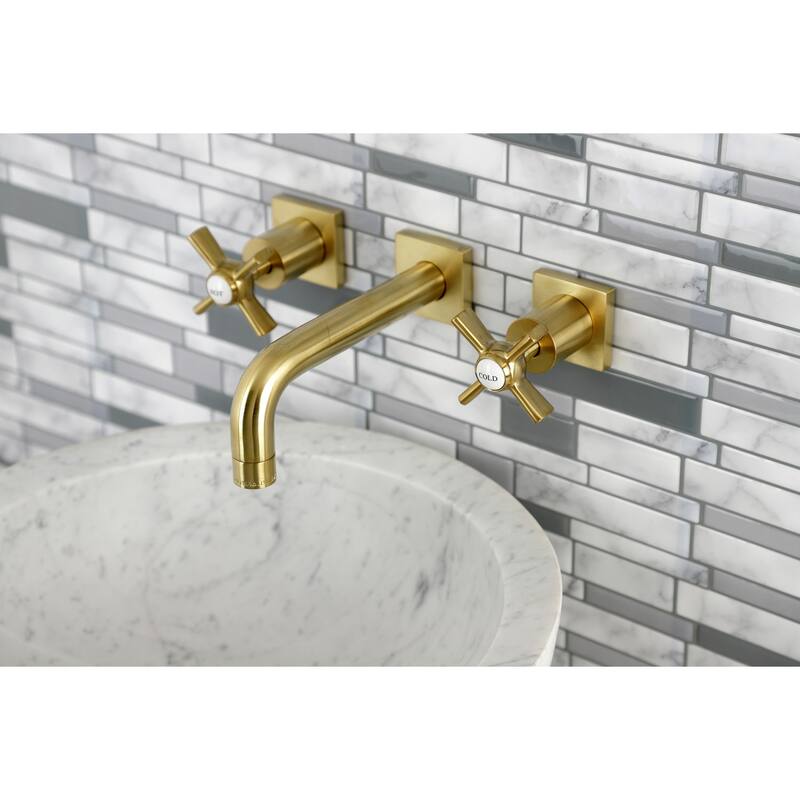Millennium Two-Handle 3-Hole Wall Mount Bathroom Faucet