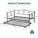 preview thumbnail 5 of 24, Heavy Duty Metal Daybed With Trundle Platform Sofa Bed for Bedroom