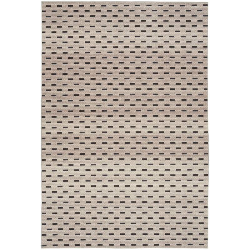Nourison Washables Indoor Cream Geometric Area Rug