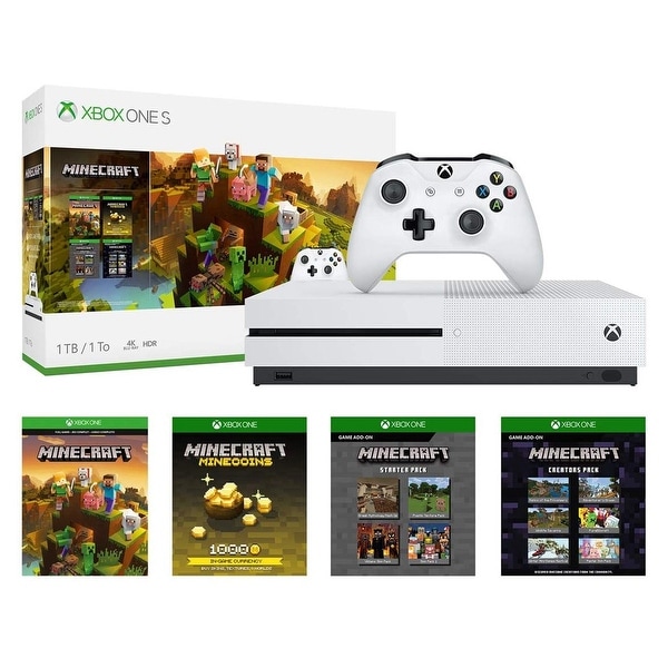 Shop Xbox One S 1tb Console Minecraft Creators Bundle By Microsoft 234 00655 Overstock 26474241