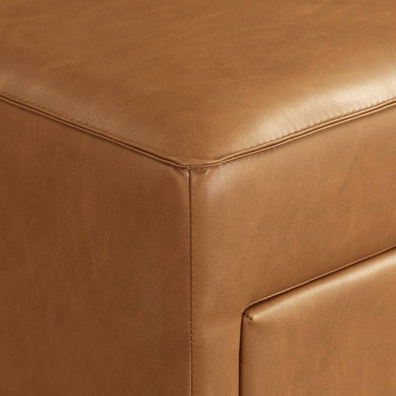 Studio Living Hanson Storage Ottoman in Faux Leather