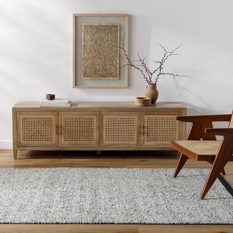Saige Casual Solid Area Rug - 5' x 7' 6" - Grey