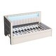 preview thumbnail 13 of 14, Trundle Upholstered Platform Bed with USB Ports and 7 Colors LED Belt