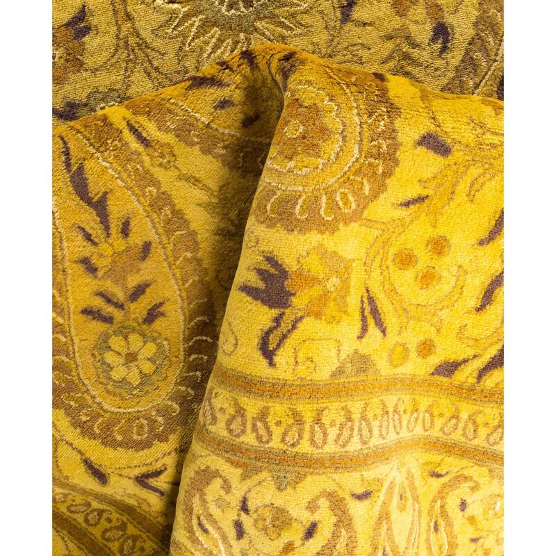 Overdyed One-of-a-Kind Hand-Knotted Area Rug - Yellow - 5' 9" x 8' 4"