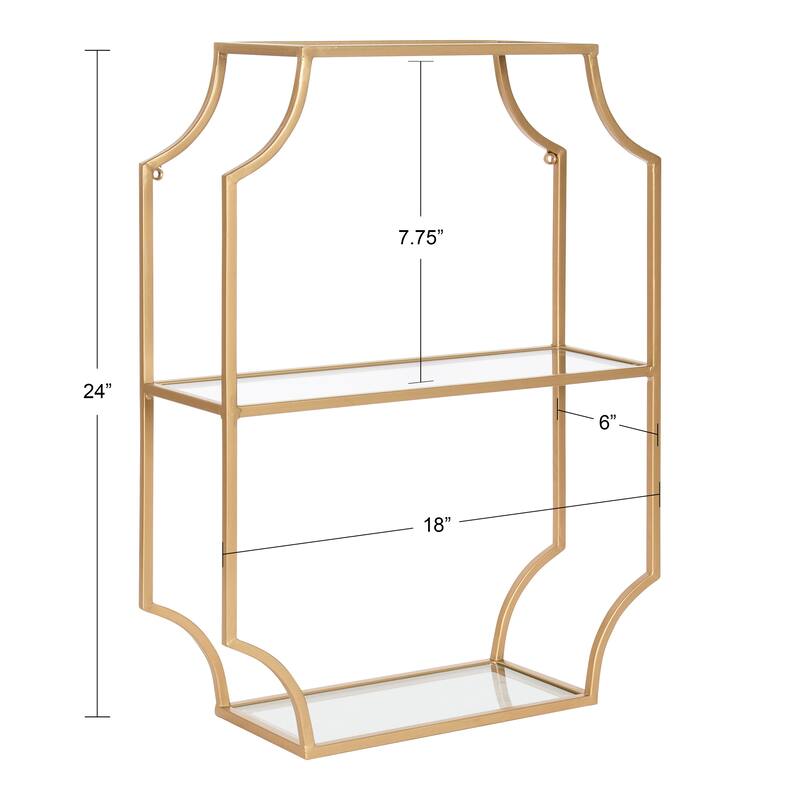 Kate and Laurel Ciel Metal Wall Shelf