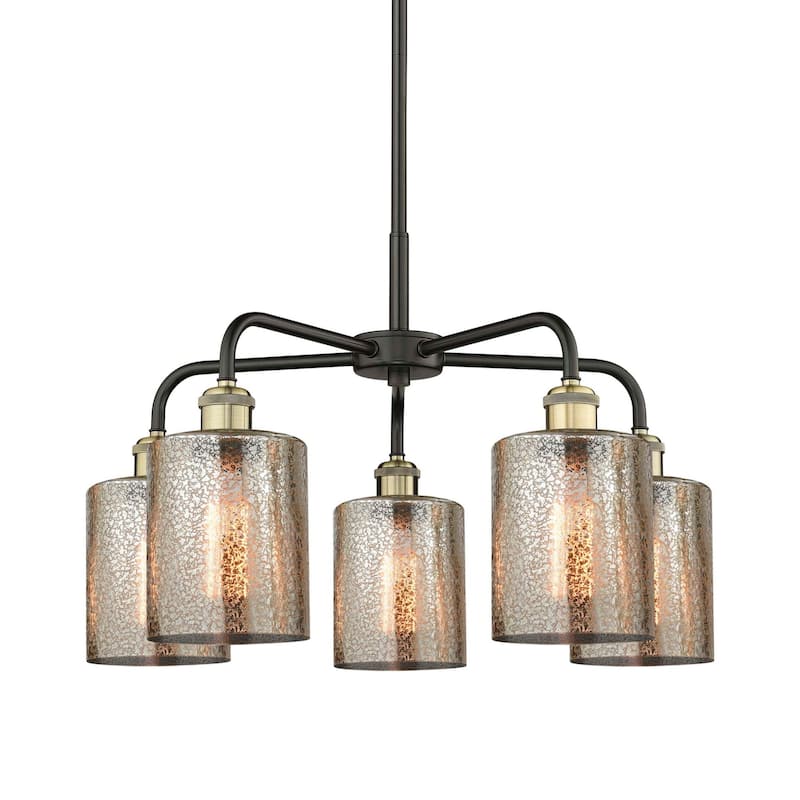 Innovations Lighting 516-5CR-15-23 Cobbleskill Chandelier Cobbleskill - Black Antique Brass / Mercury